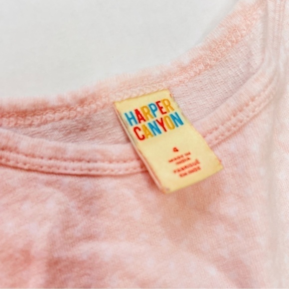 HARPER Canyon Bell Sleeve Ruffle Top in Soft Pink and White - Picture 6 of 7